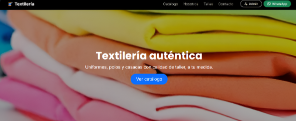 Vista previa de un proyecto de textilería
